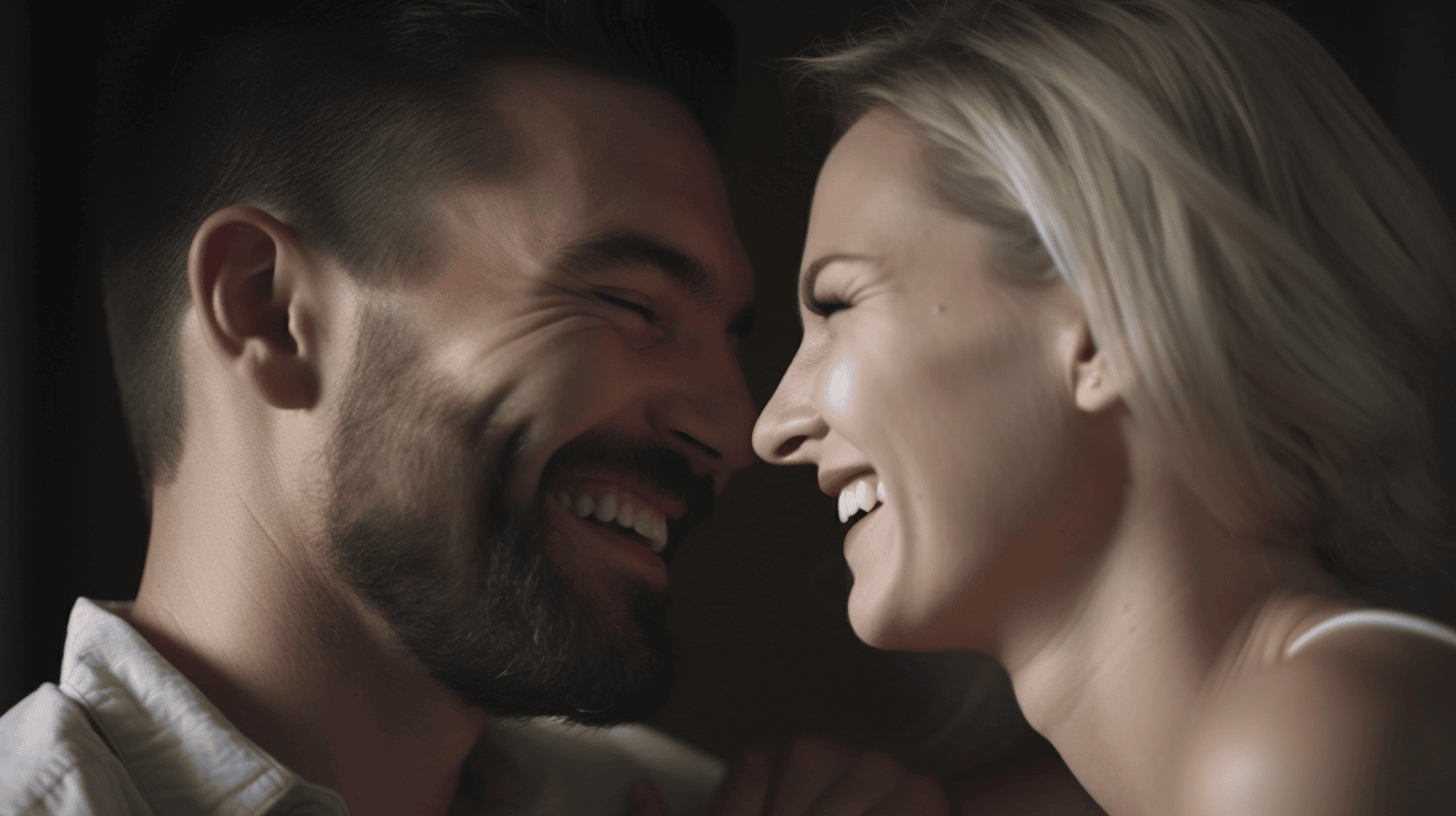 Couple laughing